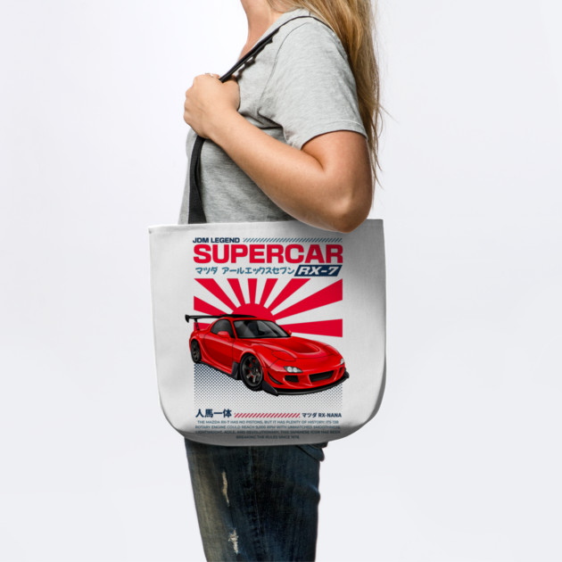 Mazda RX-7 JDM Art Print | Hand-Drawn for Car Enthusiasts | red by monsalveautos