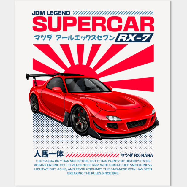 Mazda RX-7 JDM Wall Art by monsalveautos