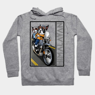 biker dog royal enfield himalayan Hoodie
