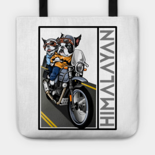 biker dog royal enfield himalayan Tote
