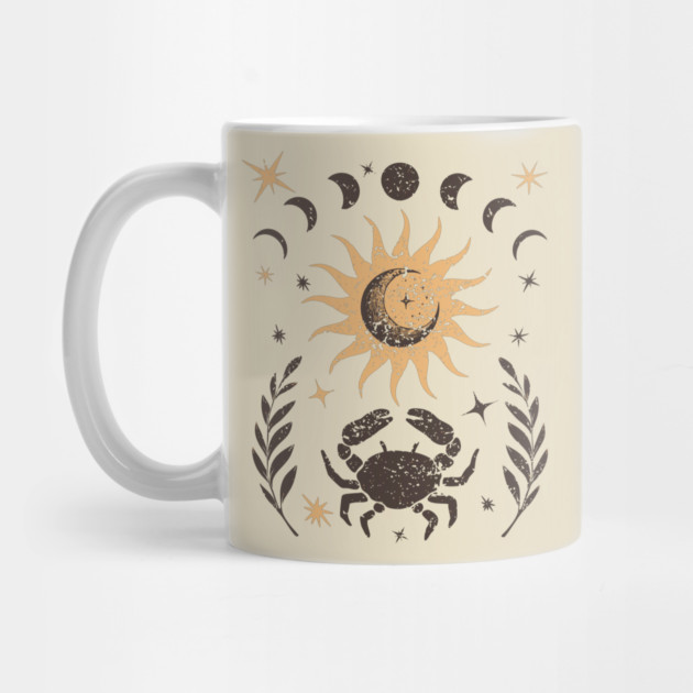 Vintage Celestial Cancer Zodiac for Astrology Lovers by TuncGK