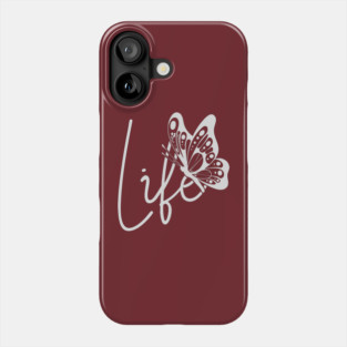 Inspirational Life Butterfly Minimalist Line Art Design Phone Case