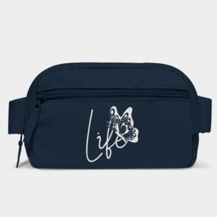 Inspirational Life Butterfly Minimalist Line Art Design Bag