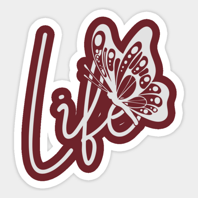 Inspirational Life Butterfly Minimalist Line Art Design Magnet by TuncGK