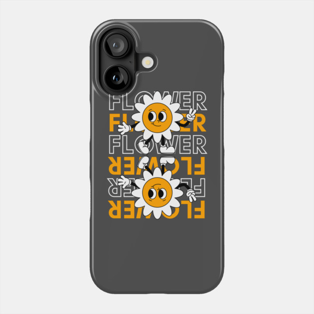 Groovy 70s Retro Smiley Face Flower Power Phone Case by TuncGK