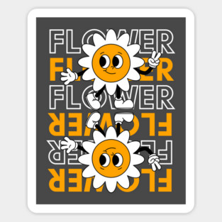 Groovy 70s Retro Smiley Face Flower Power Sticker