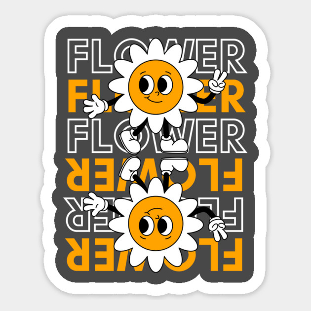 Groovy 70s Retro Smiley Face Flower Power Magnet by TuncGK