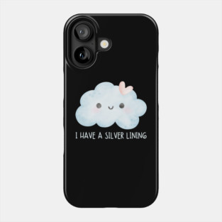 Cute Kawaii Cloud with a Silver Lining Phone Case