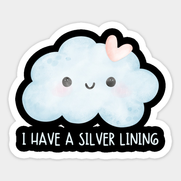 Cute Kawaii Cloud with a Silver Lining Magnet by TuncGK