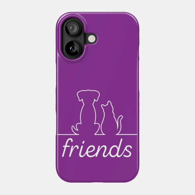 Minimalist Dog and Cat for Animal Lover Friends Phone Case by TuncGK