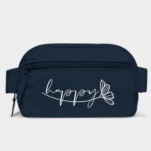 Positive Happy Daisy Aesthetic Minimalist Script Art Bag