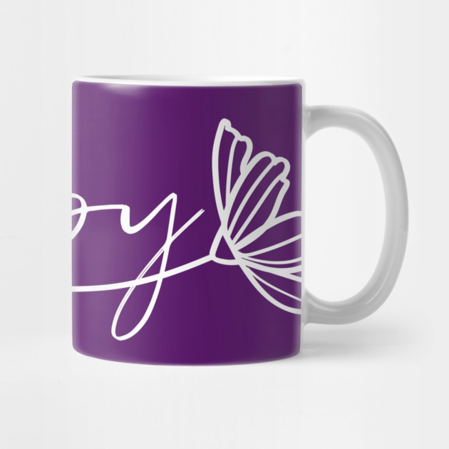 Positive Happy Daisy Aesthetic Minimalist Script Art by TuncGK