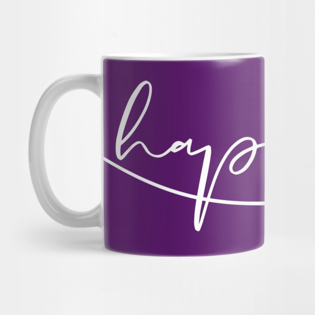 Positive Happy Daisy Aesthetic Minimalist Script Art by TuncGK