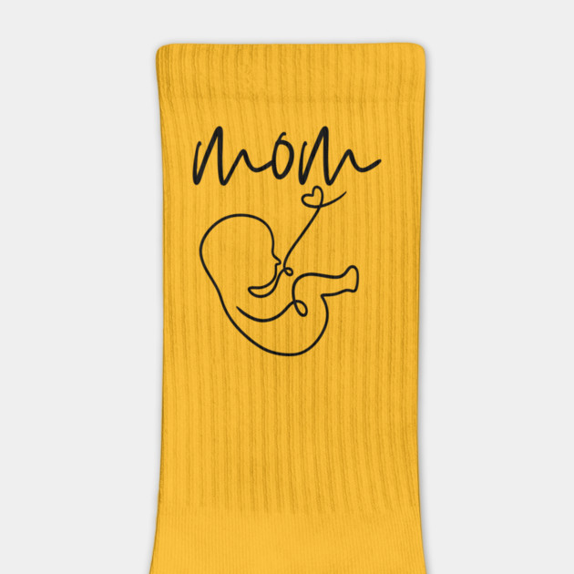 New Mom and Baby Minimalist Line Art Gift by TuncGK