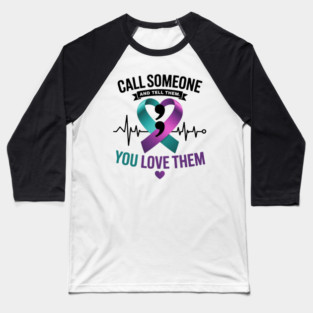Ribbon Suicide Prevention Suicide Awareness Baseball T-Shirt