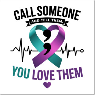 Ribbon Suicide Prevention Suicide Awareness Posters and Art
