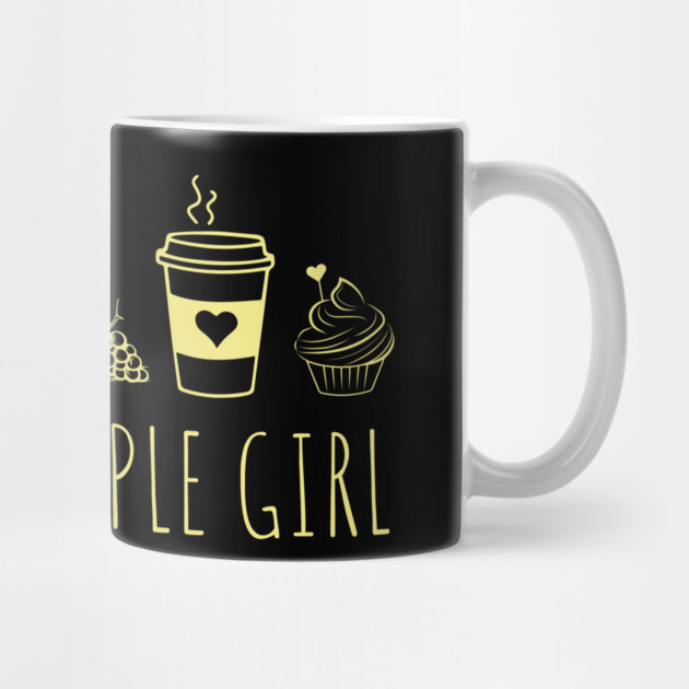 Simple Girl Loves Books and Wine Funny Quote by TuncGK