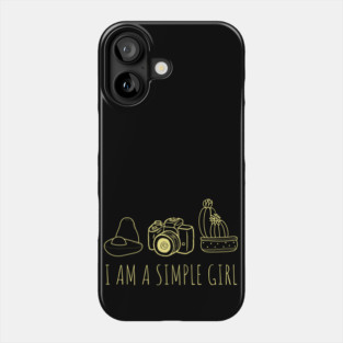 Simple Girl Design for Photographers and Travelers Phone Case