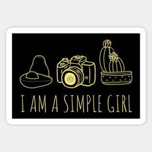 Simple Girl Design for Photographers and Travelers Sticker