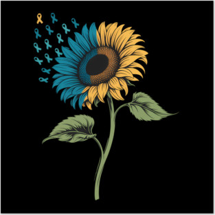Suicide Prevention Awareness Sunflower Posters and Art