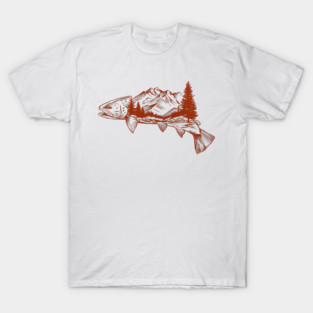 Trout and mountain T-Shirt
