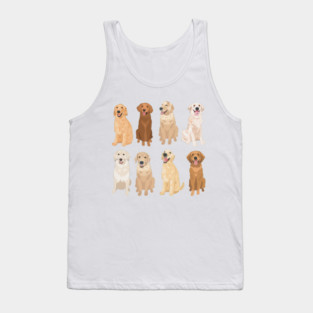 Golden Retriever Breed Variants Tank Top