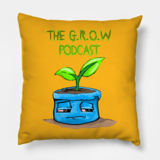The Grow Podcast Transparent tee Pillow