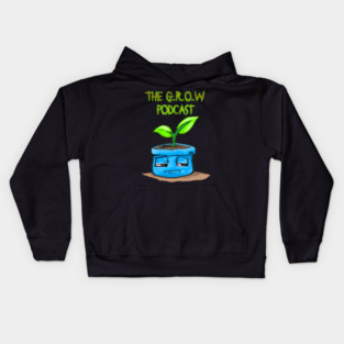 The Grow Podcast Transparent tee Kids Hoodie