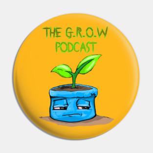 The Grow Podcast Transparent tee Pin