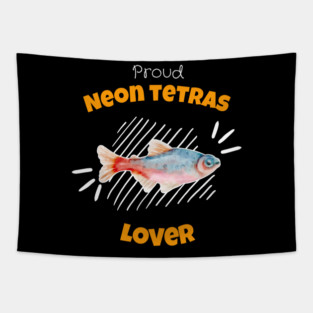 Proud Neon tetras Lover Tapestry