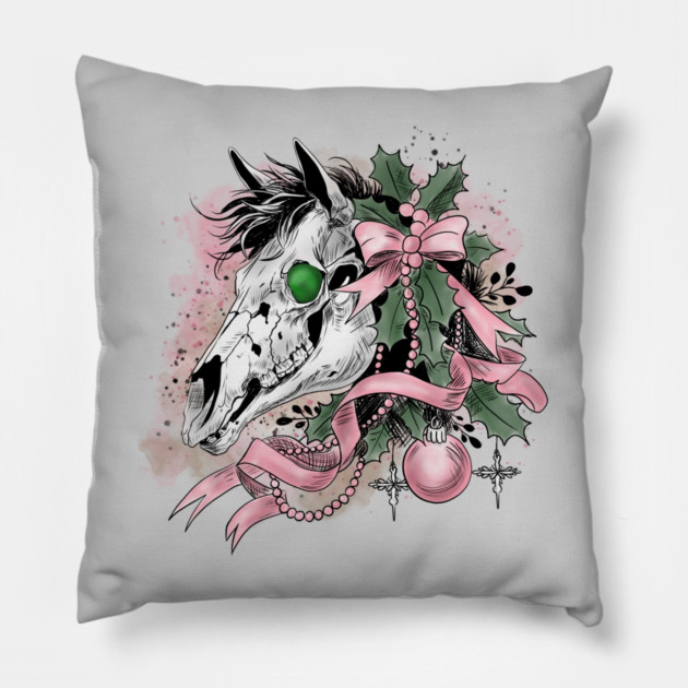 Mari Lwyd Pillow by H. R. Sinclair