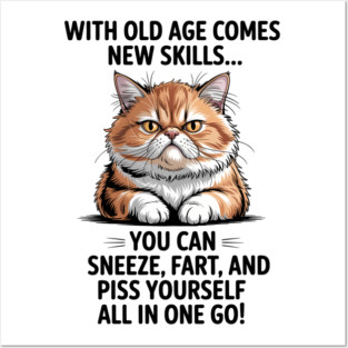 With Old Age Comes New Skills You Can Sneeze Fart And Piss Posters and Art