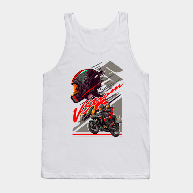 Suzuki V-Strom Adventure Motorcycle Art Tank Top by monsalveautos