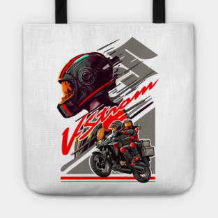 Suzuki V-Strom Adventure Motorcycle Art Tote