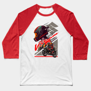 Suzuki V-Strom Adventure Motorcycle Art Baseball T-Shirt