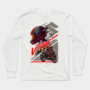 Suzuki V-Strom Adventure Motorcycle Art Long Sleeve T-Shirt