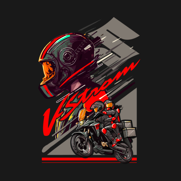 Suzuki V-Strom Adventure Motorcycle Art by monsalveautos