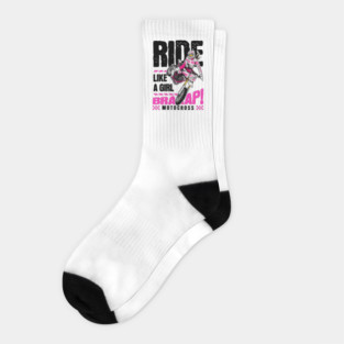 Ride girl dirt bike motocross Socks
