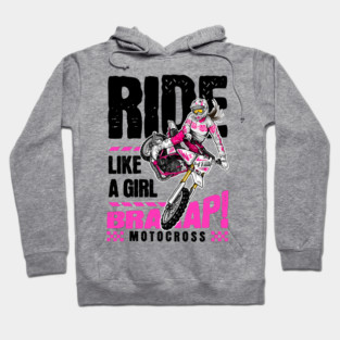 Ride girl dirt bike motocross Hoodie