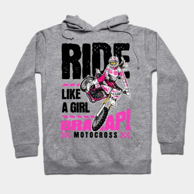 Ride girl dirt bike motocross Hoodie by monsalveautos