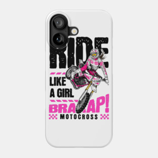 Ride girl dirt bike motocross Phone Case