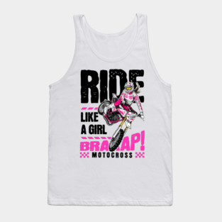 Ride girl dirt bike motocross Tank Top