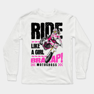 motocross Ride Girls Long Sleeve T-Shirt