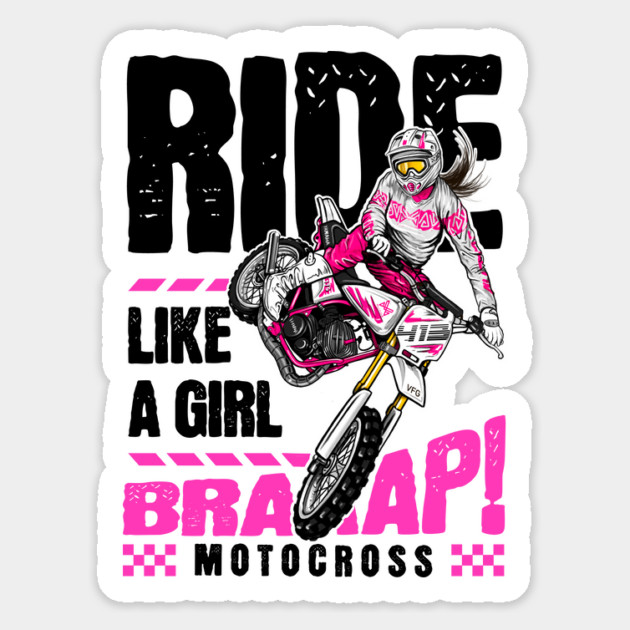 motocross Ride Girls Magnet by monsalveautos