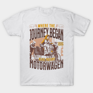 Benz Patent-Motorwagen 1886 Illustration | First Car in History Art Print T-Shirt