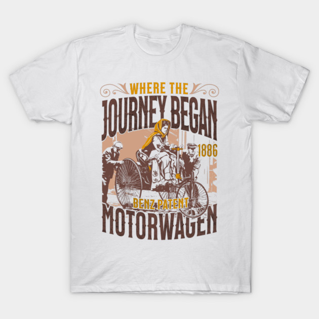 Benz Patent-Motorwagen 1886 Illustration | First Car in History Art Print T-Shirt by monsalveautos