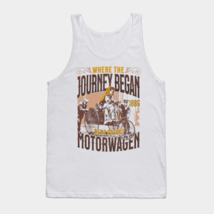 Benz Patent-Motorwagen 1886 Illustration | First Car in History Art Print Tank Top
