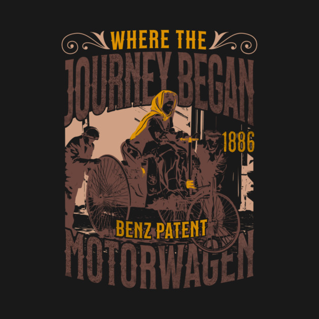 Benz Patent-Motorwagen 1886 Illustration | First Car in History Art Print by monsalveautos