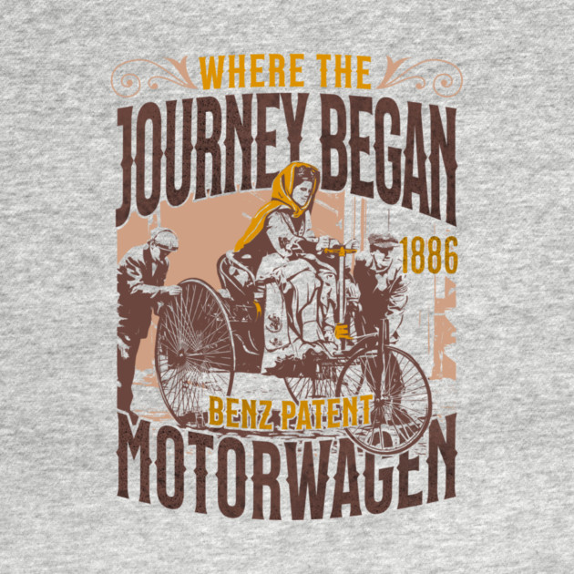 Benz Patent-Motorwagen 1886 Illustration | First Car in History Art Print by monsalveautos