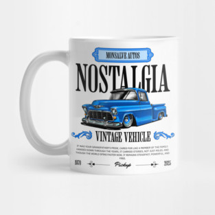 Classic American Pickup Truck Illustration Mug